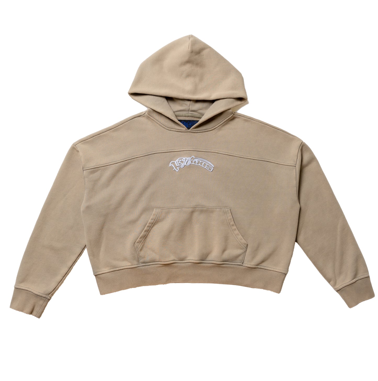 Curve logo V2 oat hoodie
