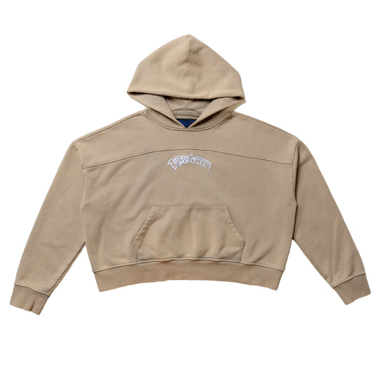 Curve logo V2 oat hoodie