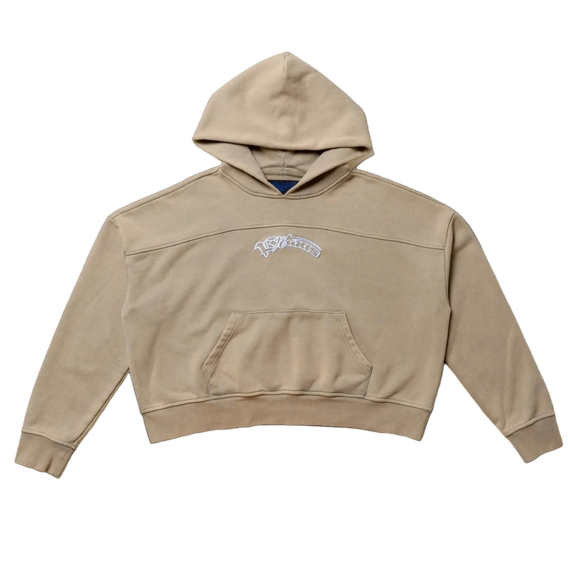 Curve logo V2 oat hoodie